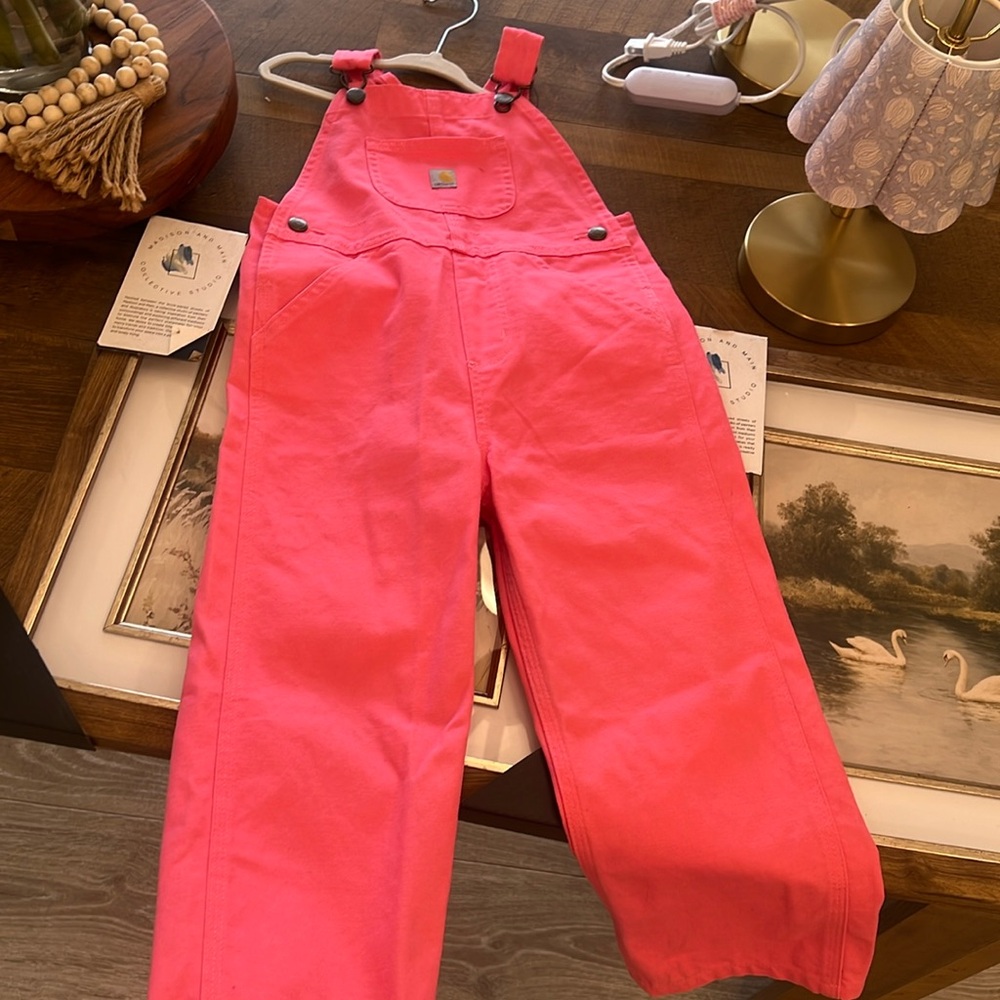 NWOT toddler pink Carhartt overalls